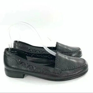 Classic elements flats 6 Elton black leather vintage 80s 90s vintage loafers